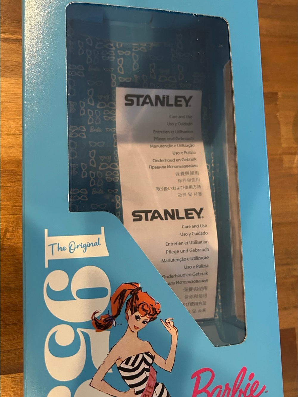 Stanley Blue Barbie Graphic Insulated Tumbler BOX ONLY ! Tumbler not included